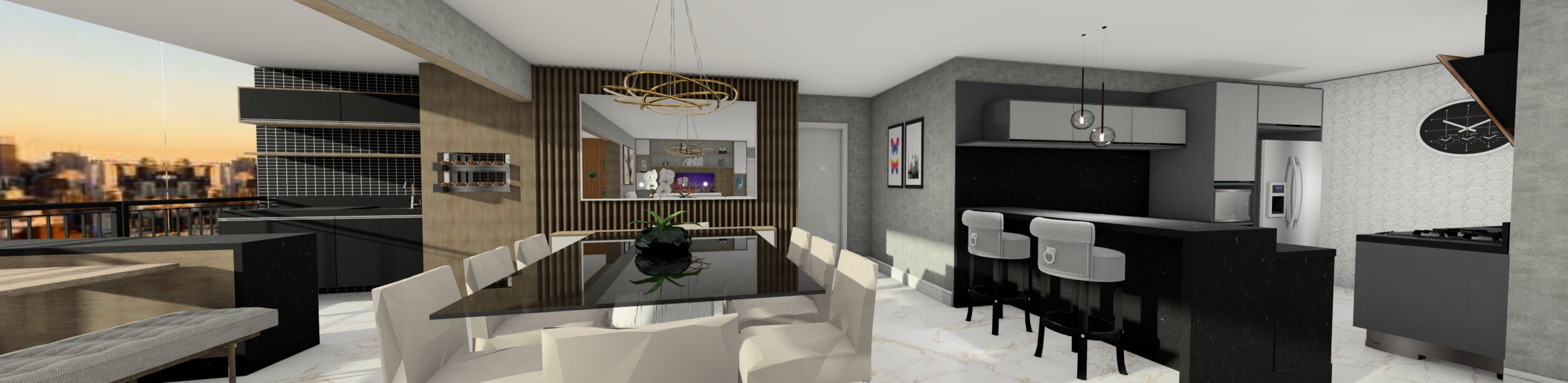 Projeto renderizado Elo Mobiliários